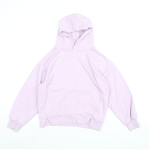 Zara Girls Pink Cotton Pullover Hoodie Size 11-12 Years Pullover