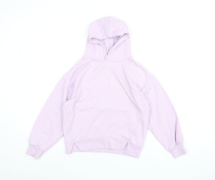 Zara Girls Pink Cotton Pullover Hoodie Size 11-12 Years Pullover