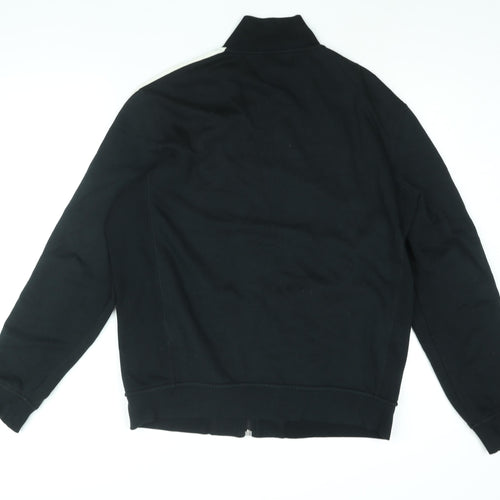 Polo Ralph Lauren Mens Black Jacket Size M Zip - Logo Stripe