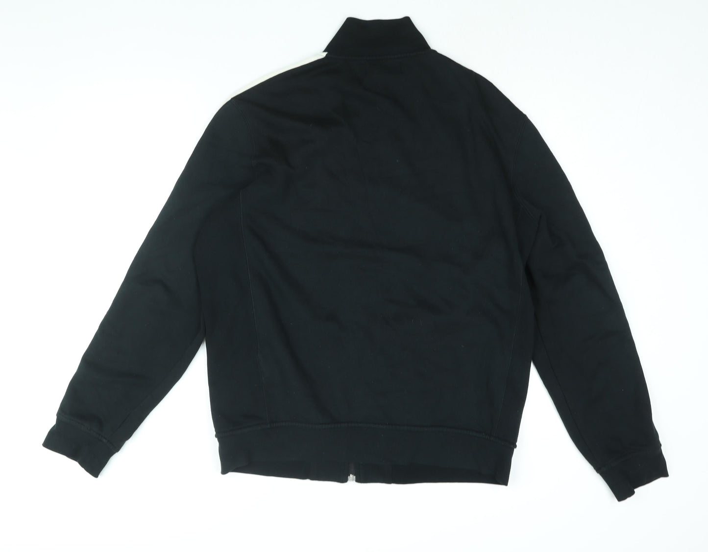 Polo Ralph Lauren Mens Black Jacket Size M Zip - Logo Stripe