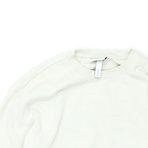 H&M Mens Beige Cotton Pullover Sweatshirt Size S