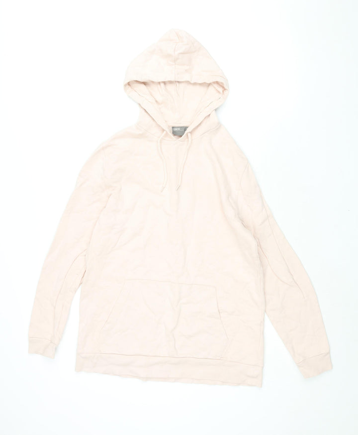 ASOS Mens Pink Cotton Pullover Hoodie Size M