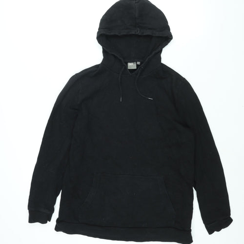 ASOS Mens Black Cotton Pullover Hoodie Size M