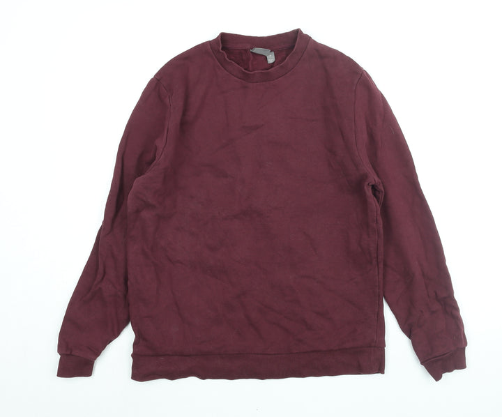 ASOS Mens Red Cotton Pullover Sweatshirt Size M