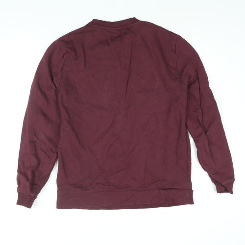 ASOS Mens Red Cotton Pullover Sweatshirt Size M