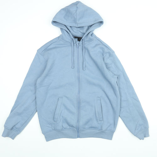 H&M Mens Blue Polyester Full Zip Hoodie Size S