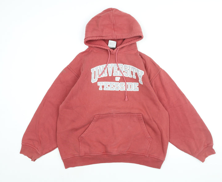 Starworld Womens Red Cotton Pullover Hoodie Size L Pullover - University of Teeside Vintage