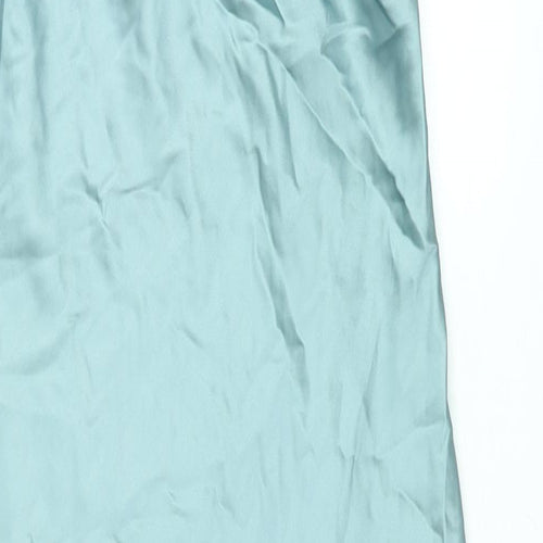 Zara Womens Blue Polyester Slip Dress Size XS Halter Pullover