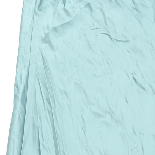 Zara Womens Blue Polyester Slip Dress Size XS Halter Pullover