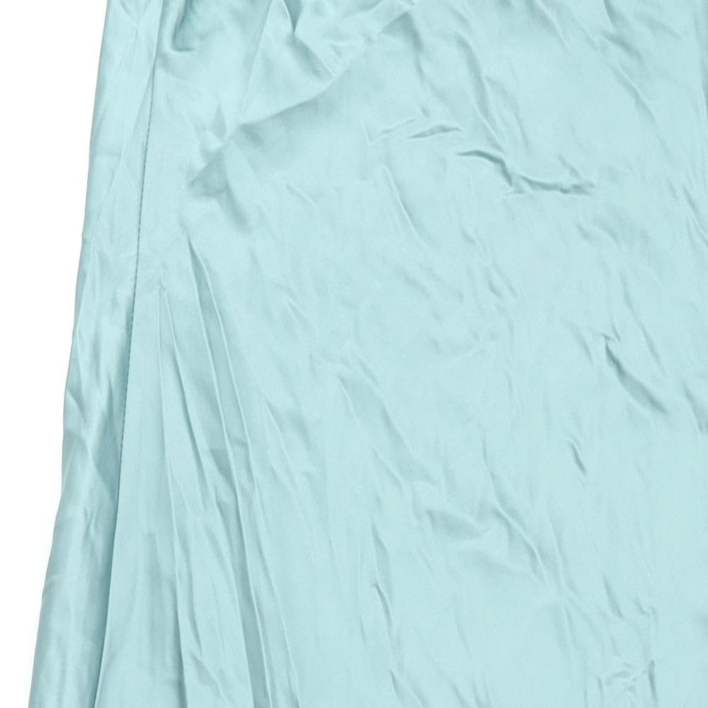 Zara Womens Blue Polyester Slip Dress Size XS Halter Pullover