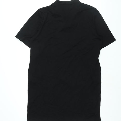 Viz-A-Viz Womens Black Polyester Sheath Size L V-Neck Pullover