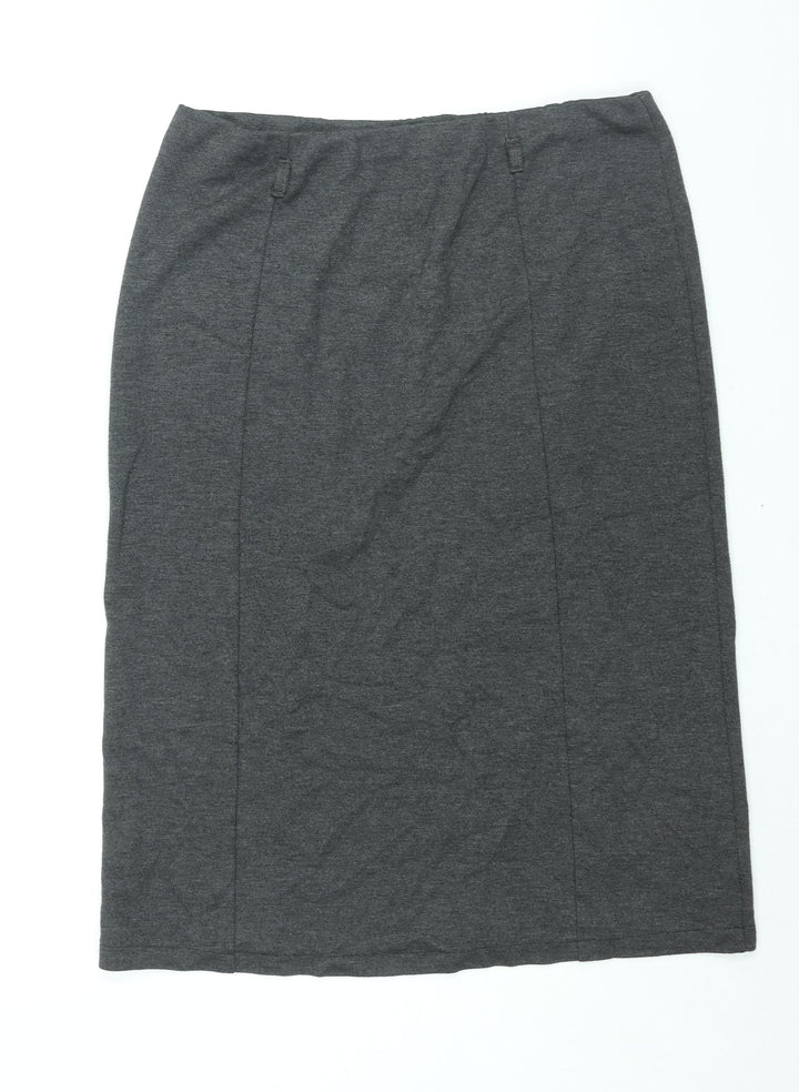 Yours Womens Grey Polyester Straight & Pencil Skirt Size 18