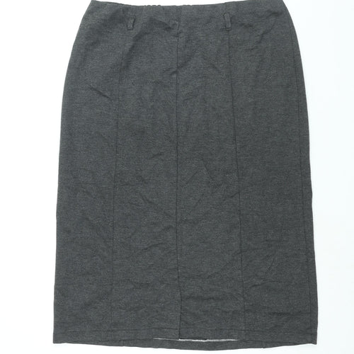 Yours Womens Grey Polyester Straight & Pencil Skirt Size 18