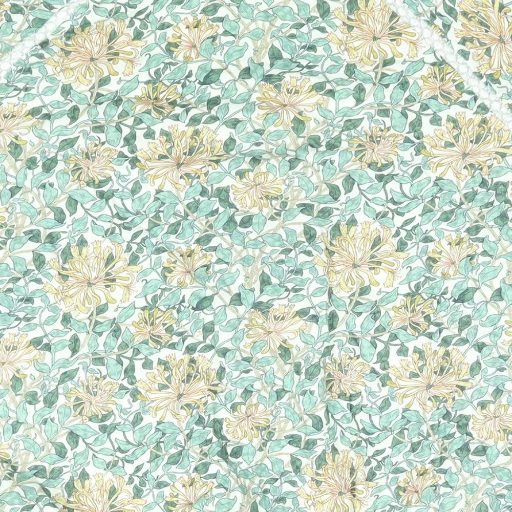 NEXT Womens Multicoloured Geometric Cotton Basic Blouse Size 12 Round Neck - William Morris Print