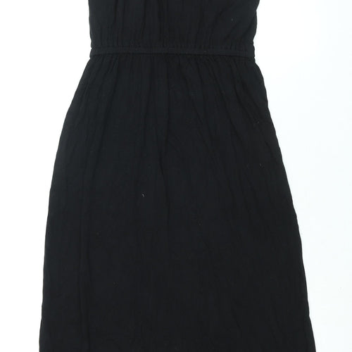 Dorothy Perkins Womens Black Polyester Maxi Size 10 V-Neck Pullover