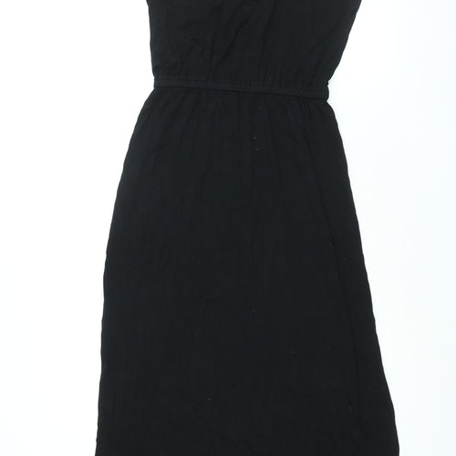 Dorothy Perkins Womens Black Polyester Maxi Size 10 V-Neck Pullover