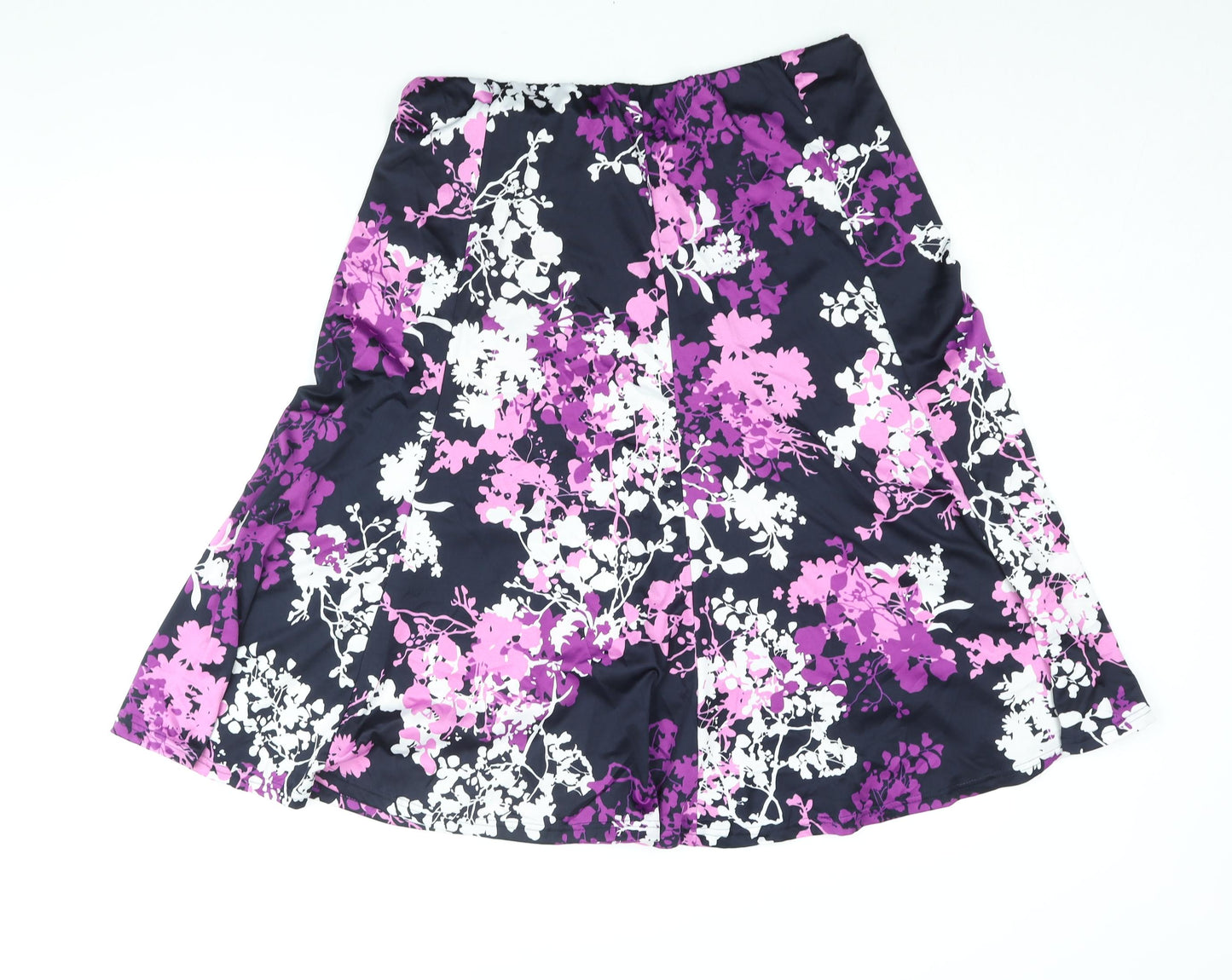 Bonmarché Womens Multicoloured Geometric Polyester A-Line Skirt Size 16