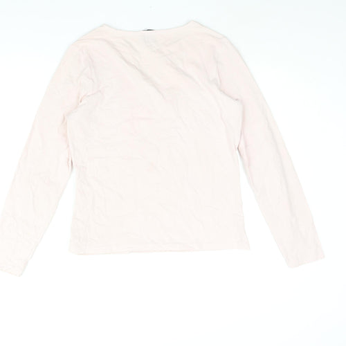 Gap Womens Pink Cotton Basic Blouse Size L V-Neck