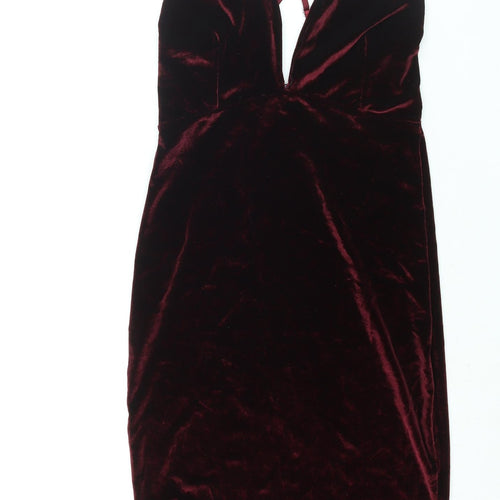 Figa Womens Red Polyester Bodycon Size 10 Sweetheart Pullover