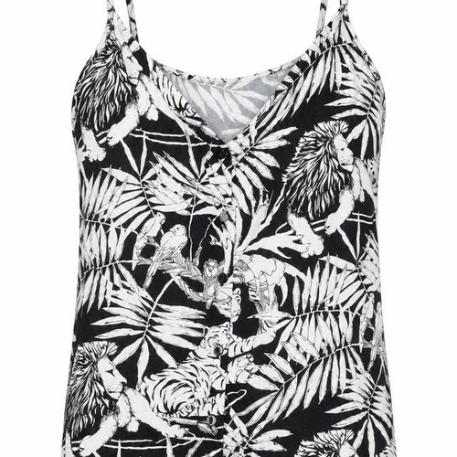 Warehouse Womens Black Floral Viscose Camisole Blouse Size 8 V-Neck