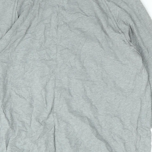 DECATHLON Womens Grey Cotton Basic T-Shirt Size 2XS Round Neck - Zen