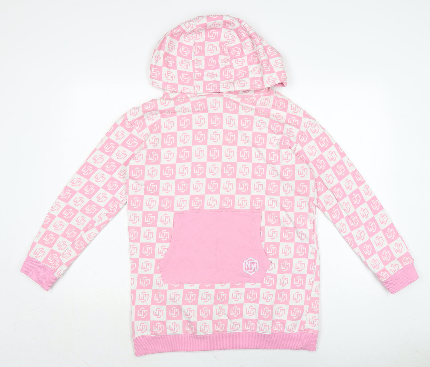 Norris nuts Womens Pink Cotton Pullover Hoodie Size 14