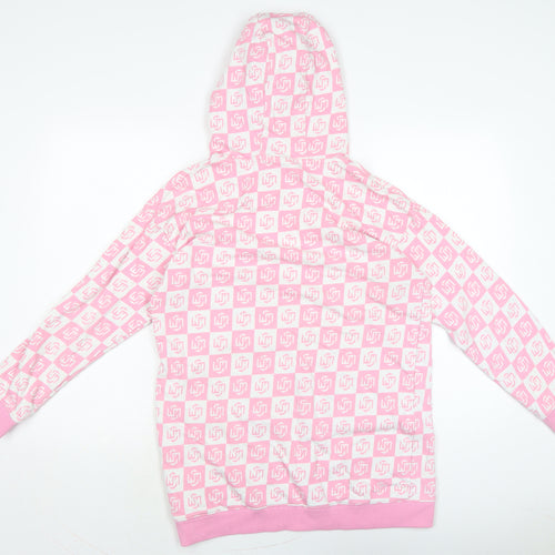 Norris nuts Womens Pink Cotton Pullover Hoodie Size 14