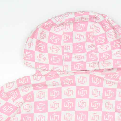 Norris nuts Womens Pink Cotton Pullover Hoodie Size 14