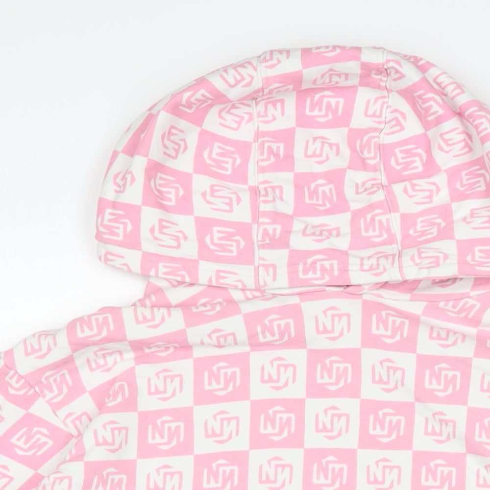 Norris nuts Womens Pink Cotton Pullover Hoodie Size 14