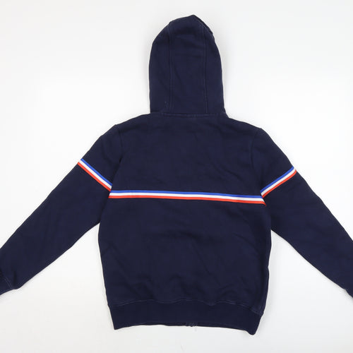 Macron Boys Blue Cotton Full Zip Hoodie Size M