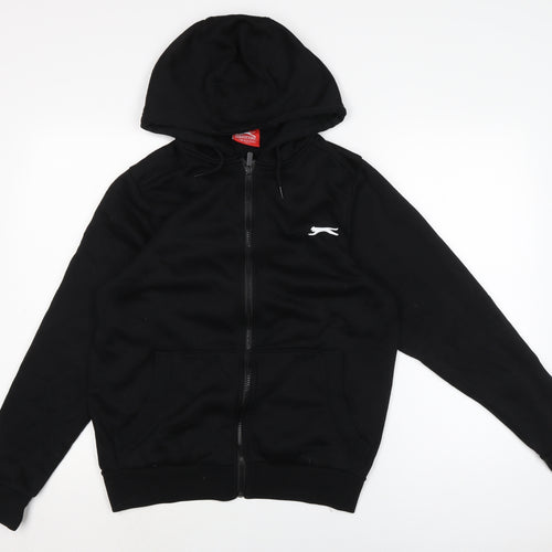 Slazenger Mens Black Cotton Full Zip Hoodie Size XS