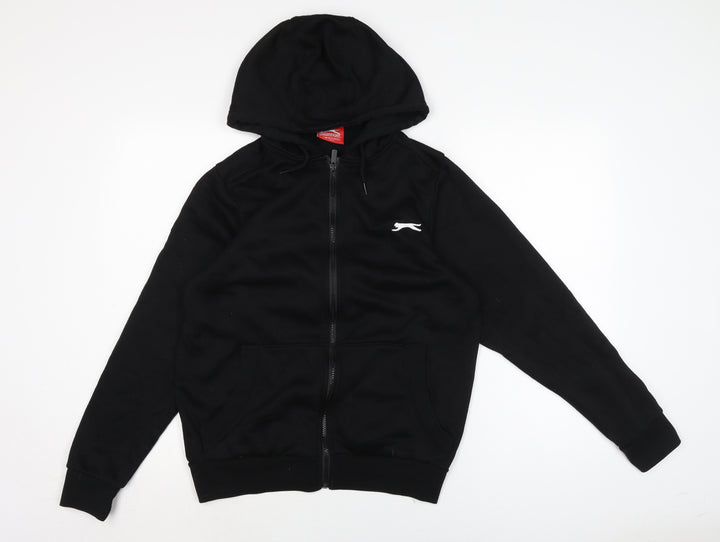 Slazenger Mens Black Cotton Full Zip Hoodie Size XS