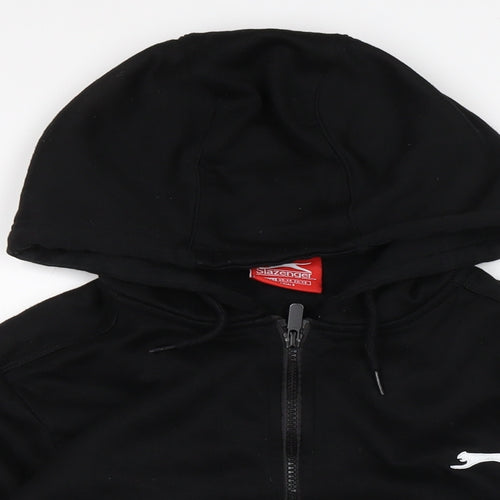Slazenger Mens Black Cotton Full Zip Hoodie Size XS