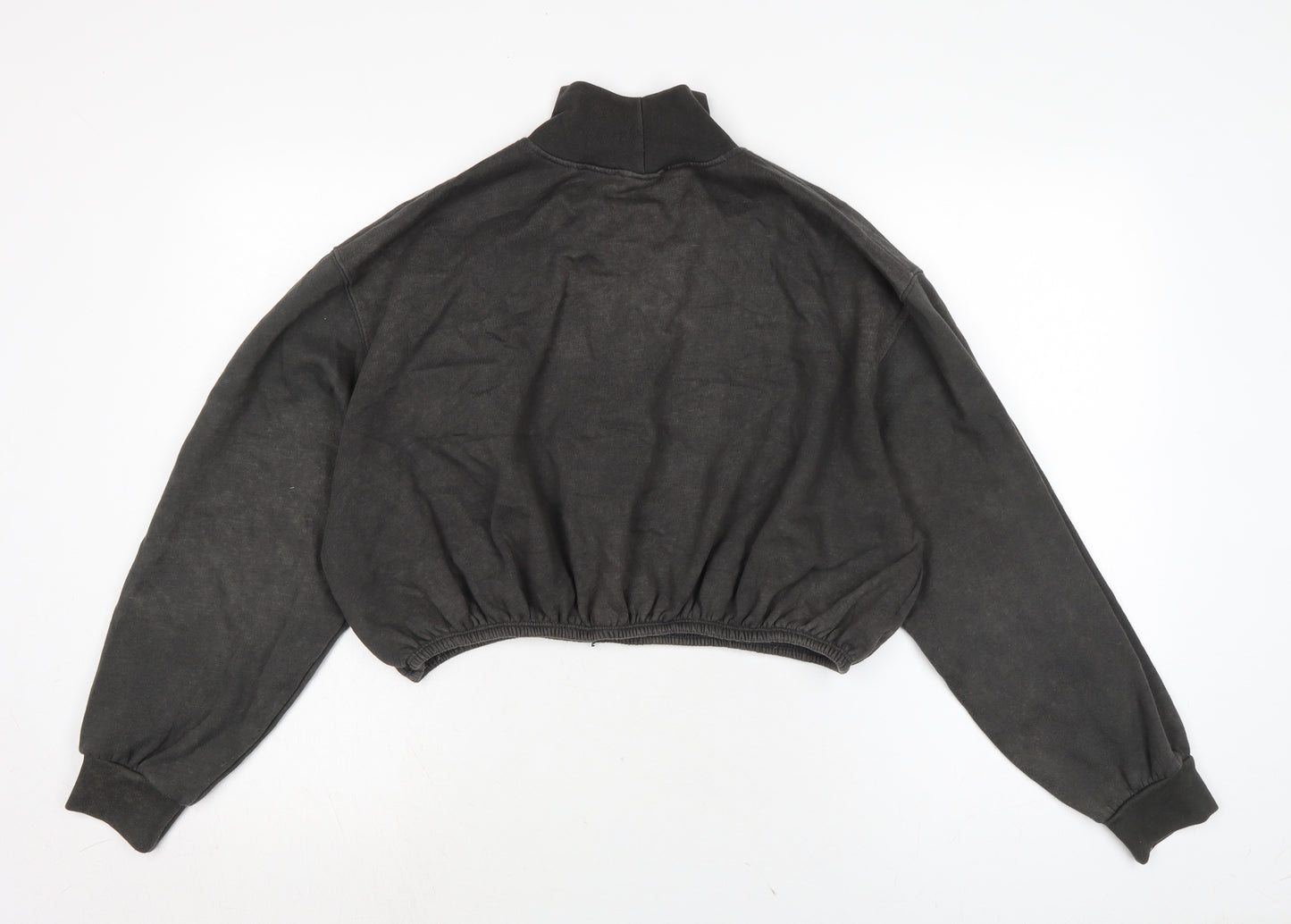 Zara Womens Grey Cotton Pullover Sweatshirt Size L