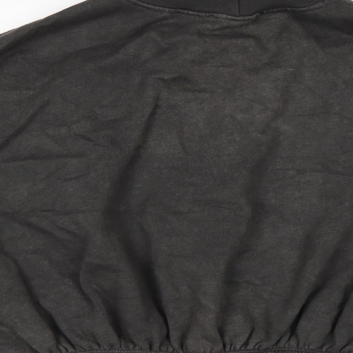 Zara Womens Grey Cotton Pullover Sweatshirt Size L