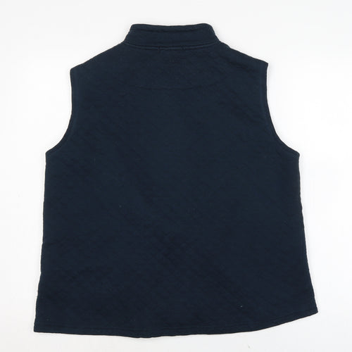 Bonmarché Womens Blue Gilet Waistcoat Size M Zip