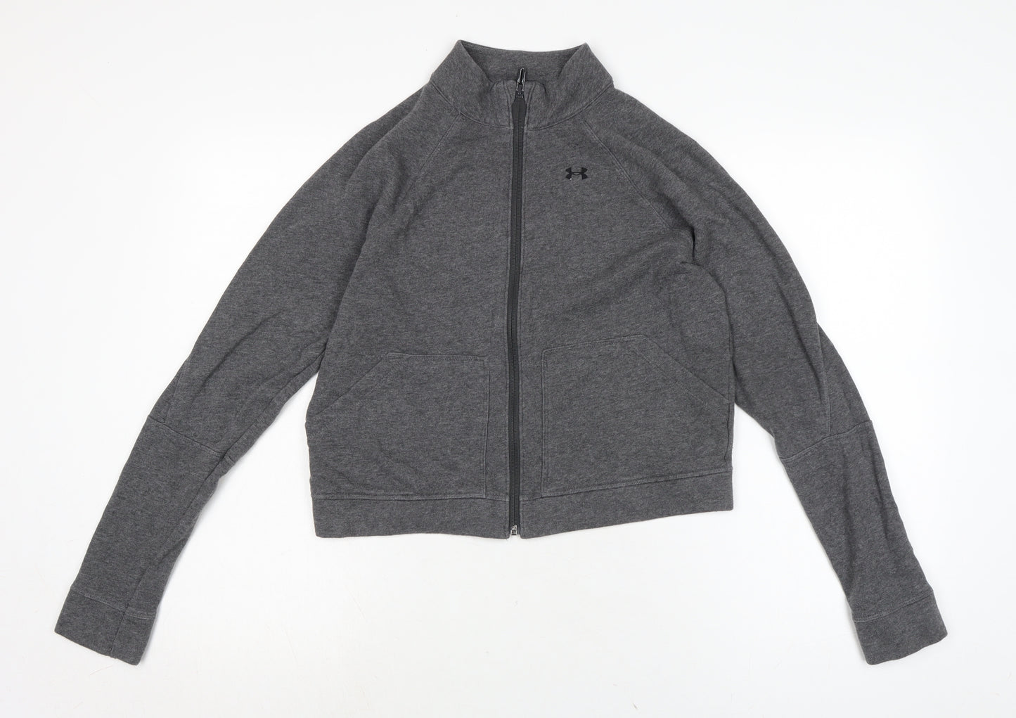 Under armour Womens Grey Cotton Full Zip Sweatshirt Size S