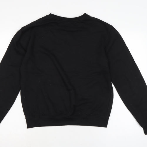 PRETTYLITTLETHING Womens Black Cotton Pullover Sweatshirt Size S