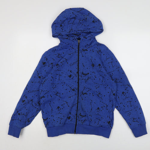 NEXT Boys Blue Cotton Full Zip Hoodie Size 11 Years
