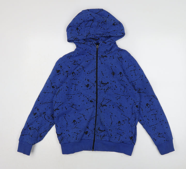 NEXT Boys Blue Cotton Full Zip Hoodie Size 11 Years