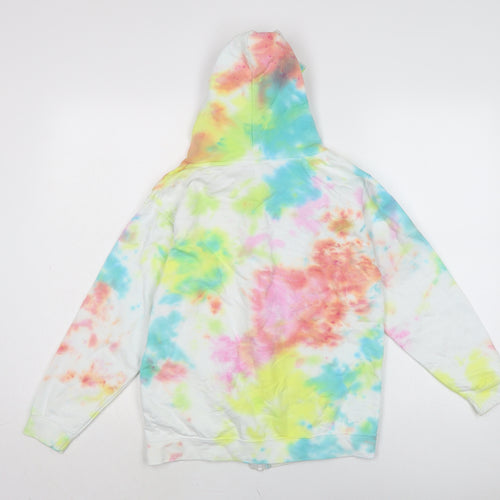 Just Hoods Girls White Cotton Full Zip Hoodie Size 12-13 Years