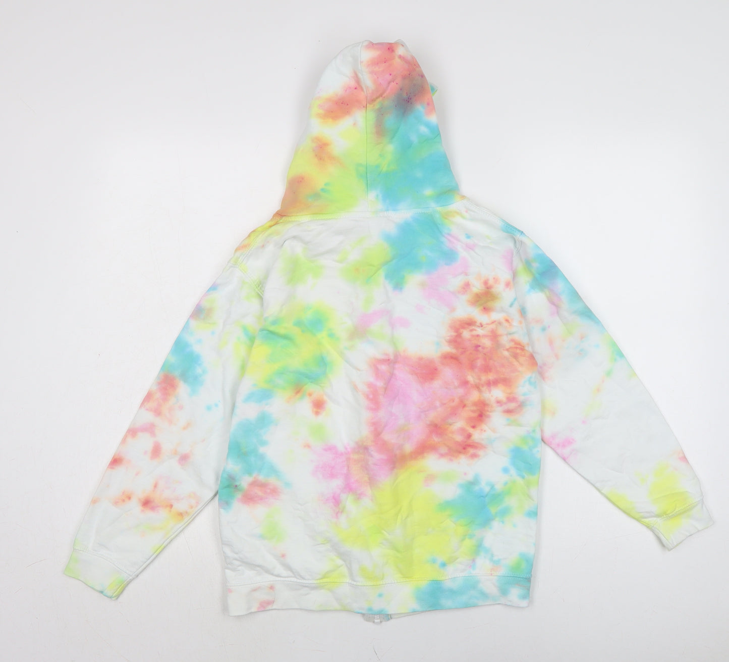 Just Hoods Girls White Cotton Full Zip Hoodie Size 12-13 Years