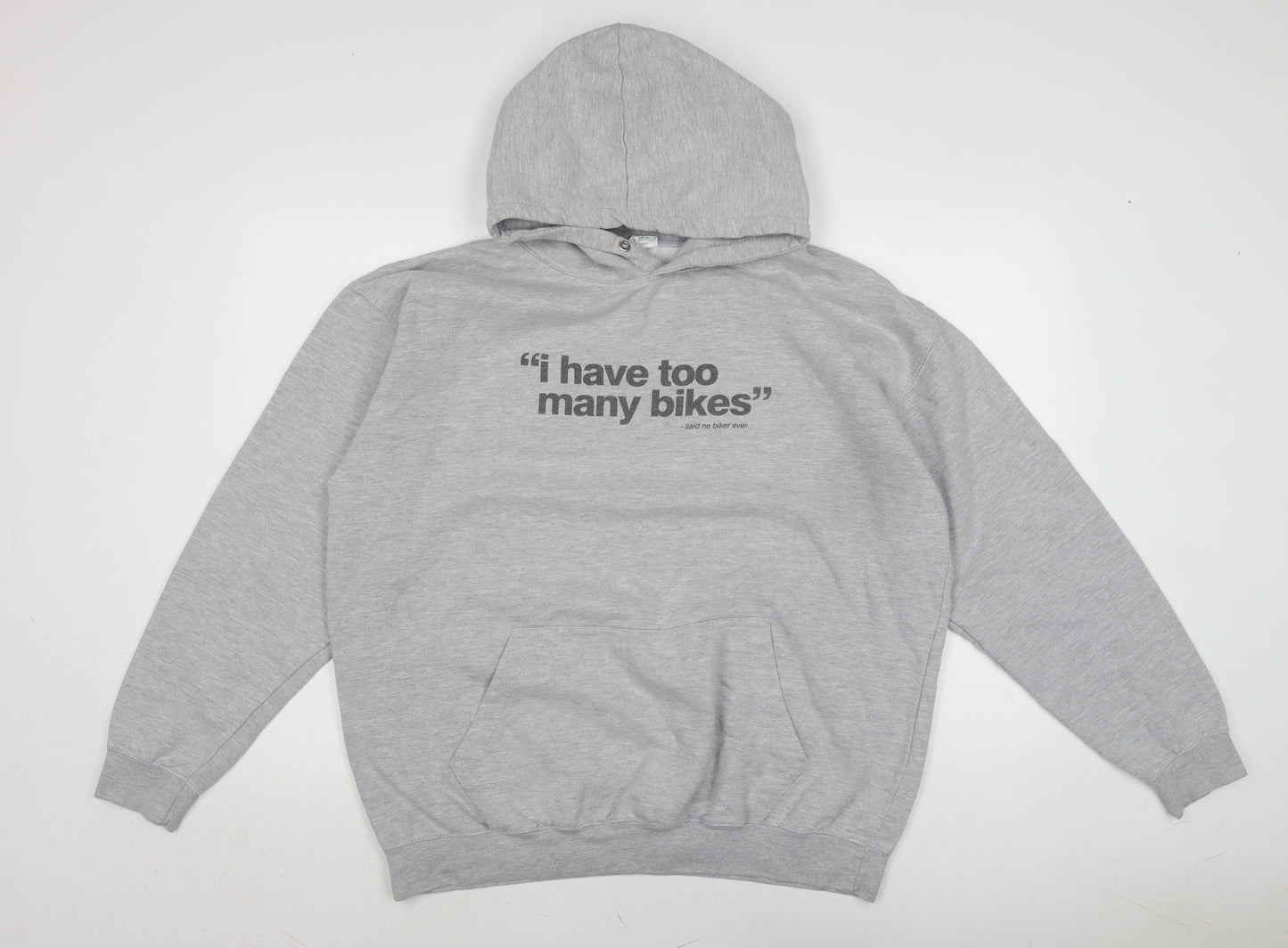 AWD Mens Grey Cotton Pullover Hoodie Size XL