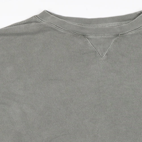 Pull&Bear Womens Grey Cotton Pullover Sweatshirt Size M