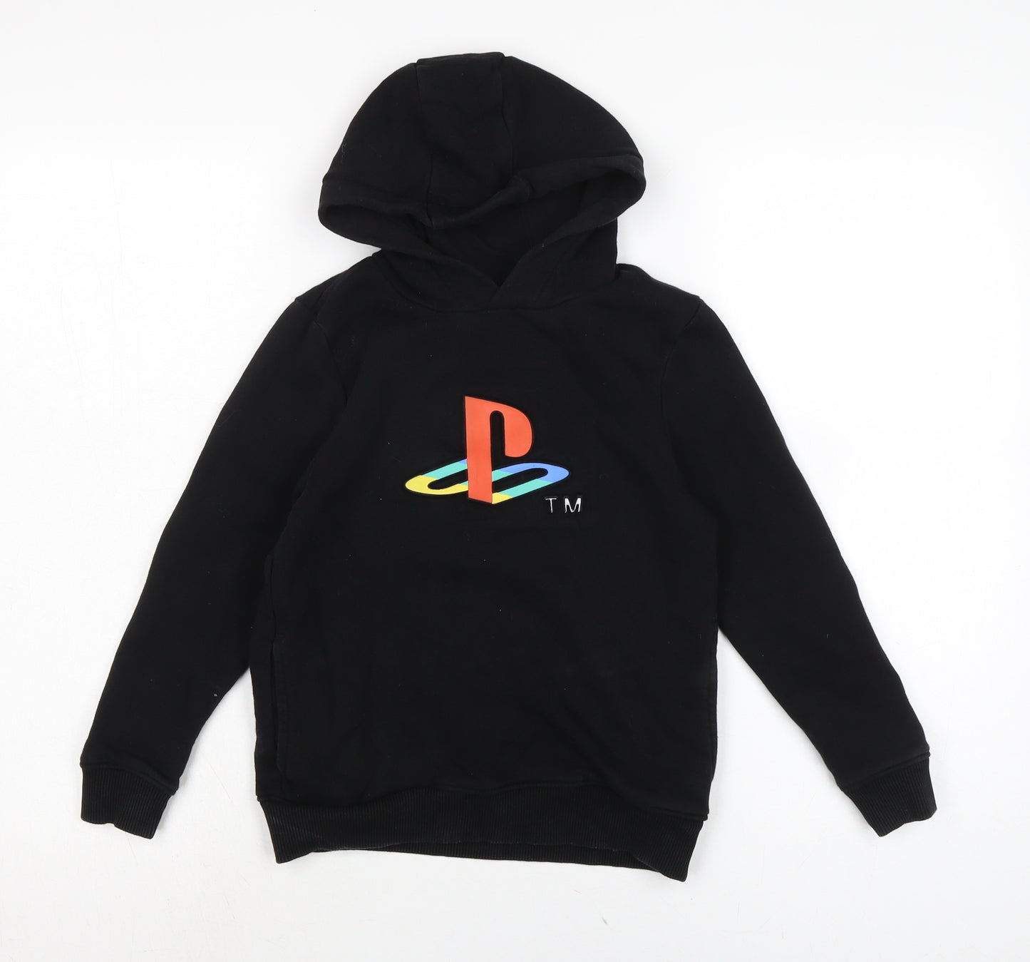 George Boys Black Cotton Pullover Hoodie Size 7-8 Years