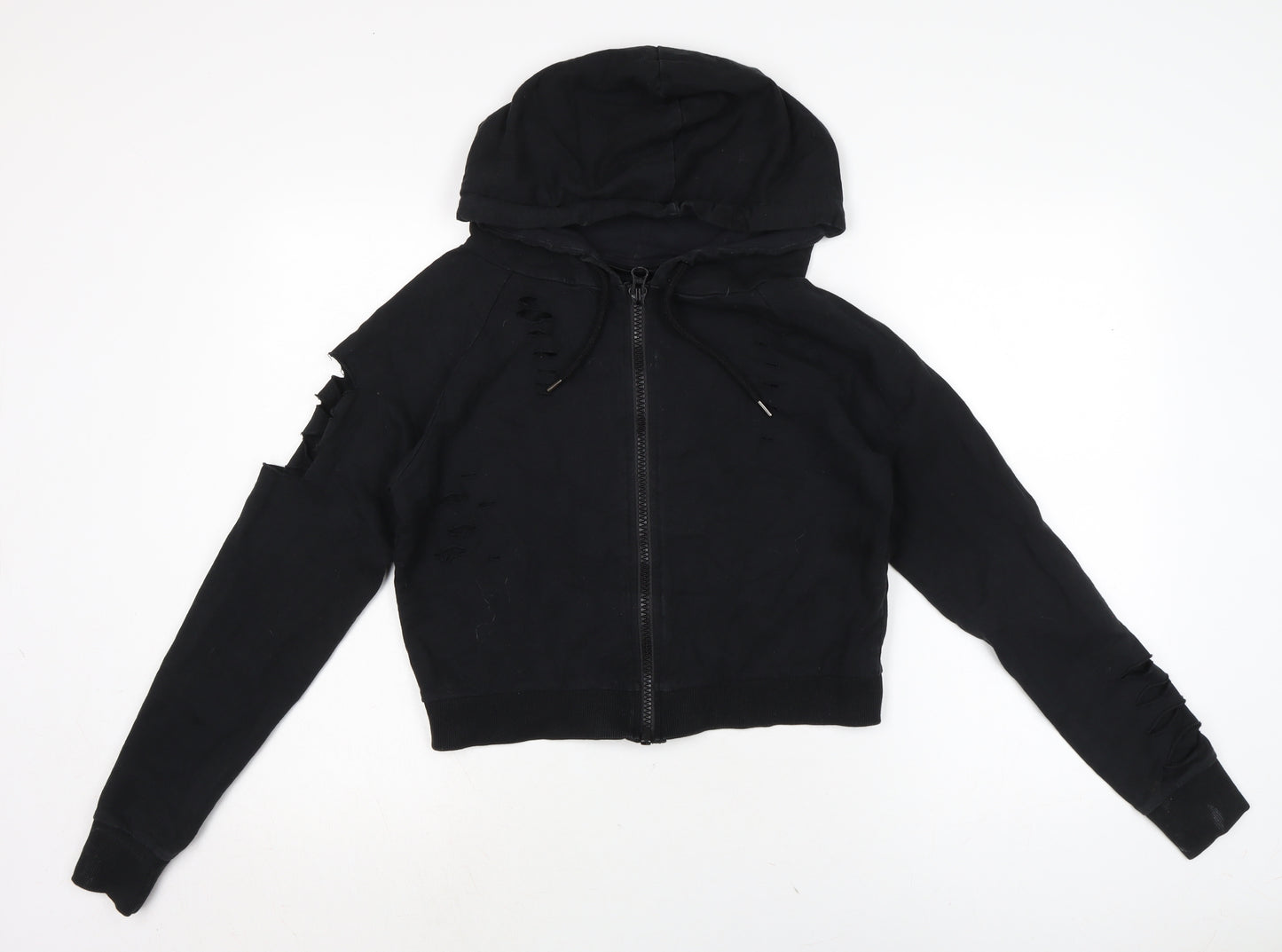 Firetrap Womens Black Cotton Full Zip Hoodie Size S