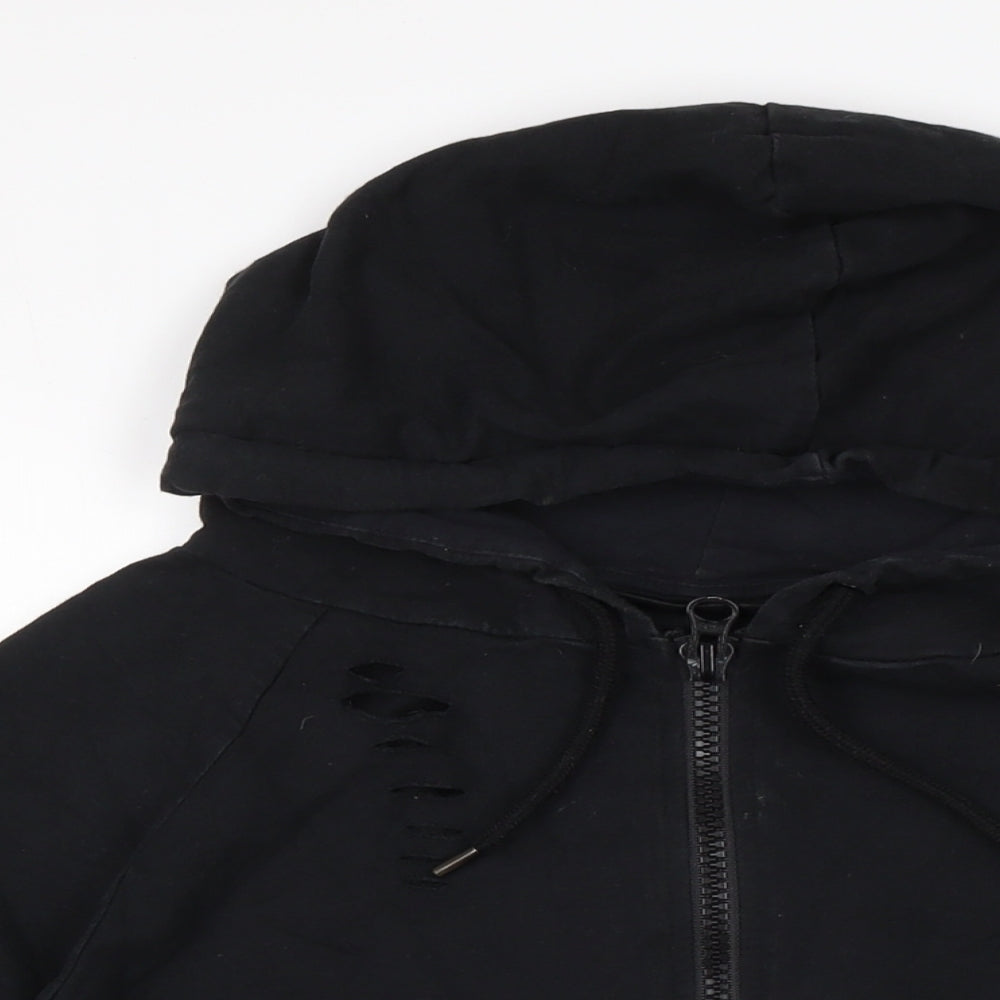 Firetrap Womens Black Cotton Full Zip Hoodie Size S