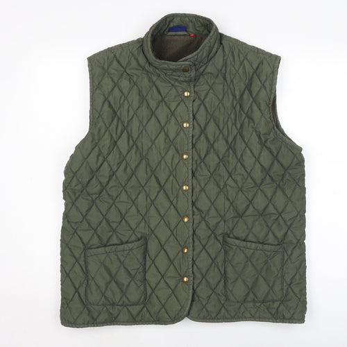 Cicerone Womens Green Gilet Waistcoat Size XL Snap
