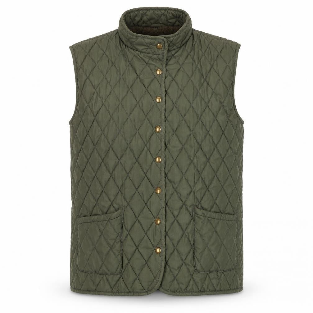 Cicerone Womens Green Gilet Waistcoat Size XL Snap