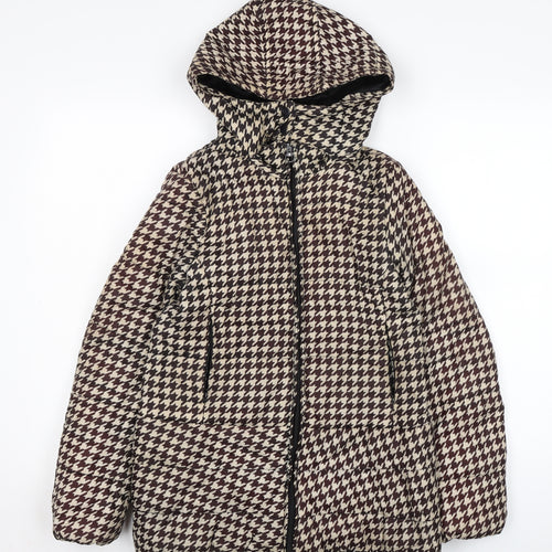 OVS Girls Brown Puffer Jacket Coat Size 13-14 Years Zip